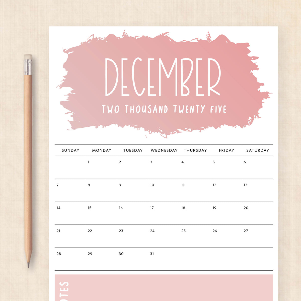 2025 Calendar