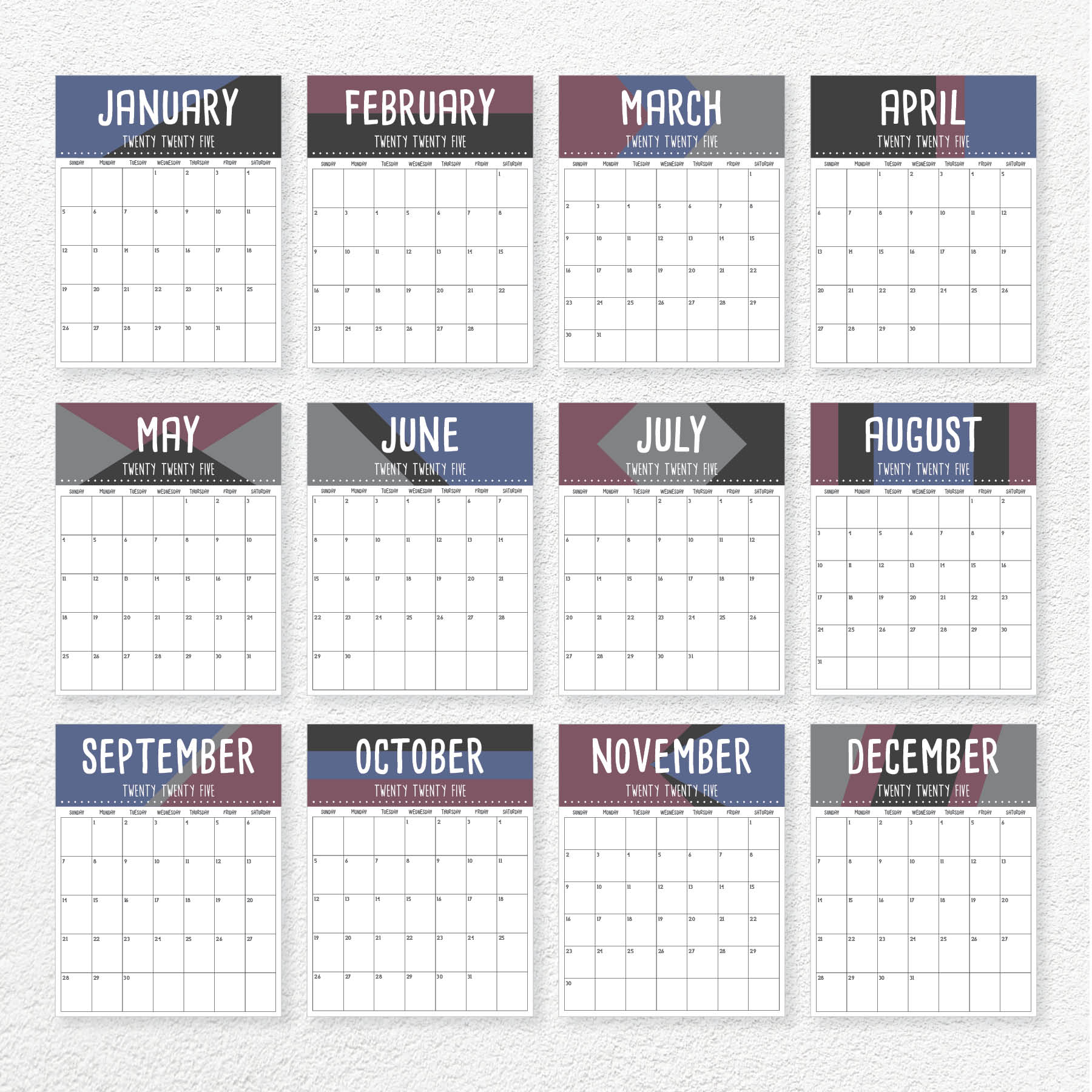 2025 Calendar