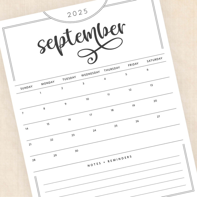 2025 Calendar