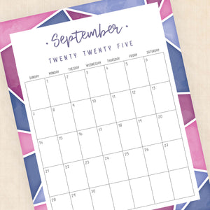2025 Calendar