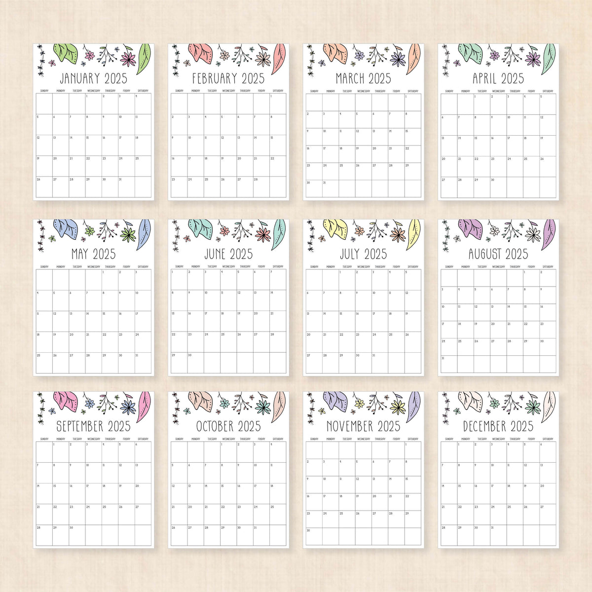 Printable 2025 Calendar