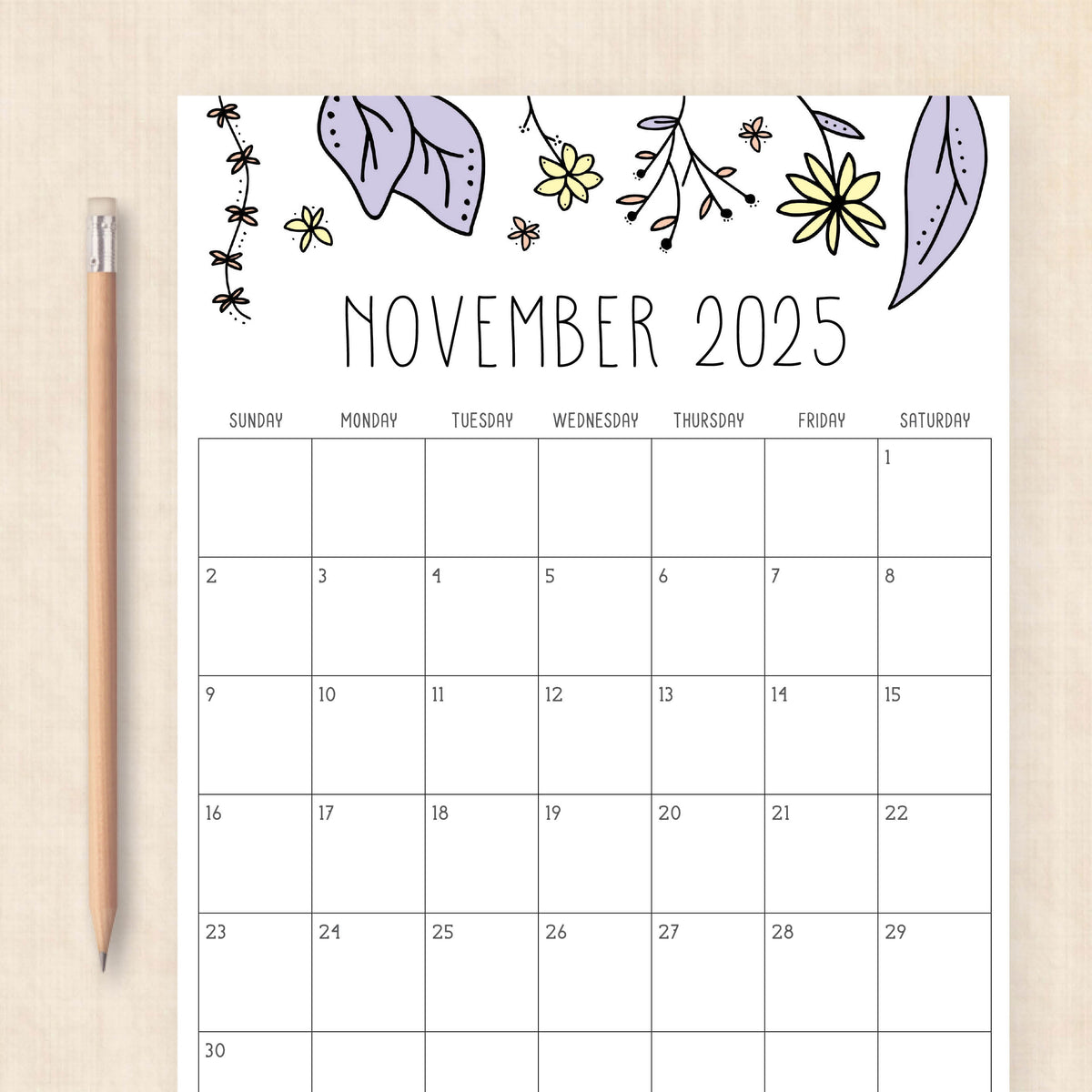 Printable 2025 Calendar