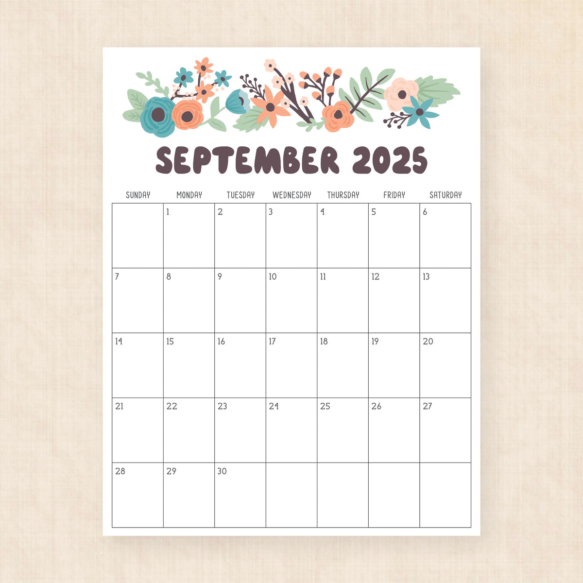 Printable 2025 Calendar