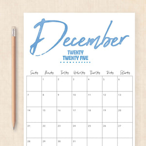 Printable 2025 Calendar