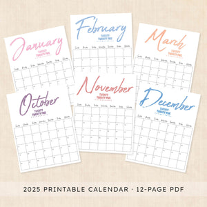 Printable 2025 Calendar