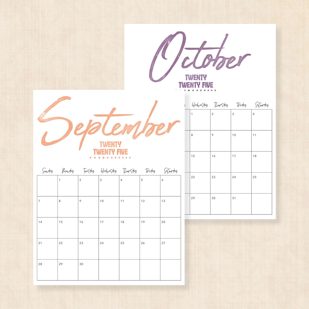 Printable 2025 Calendar