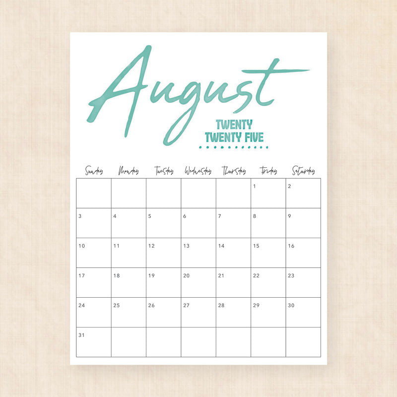 Printable 2025 Calendar
