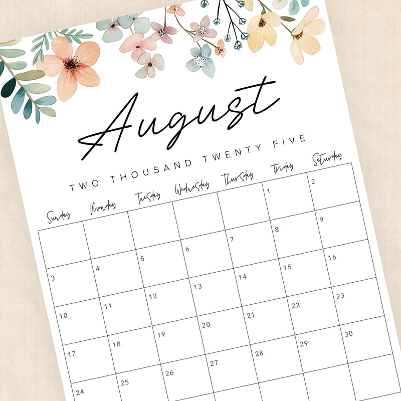 2025 Calendar