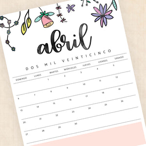 Calendario 2025 para imprimir