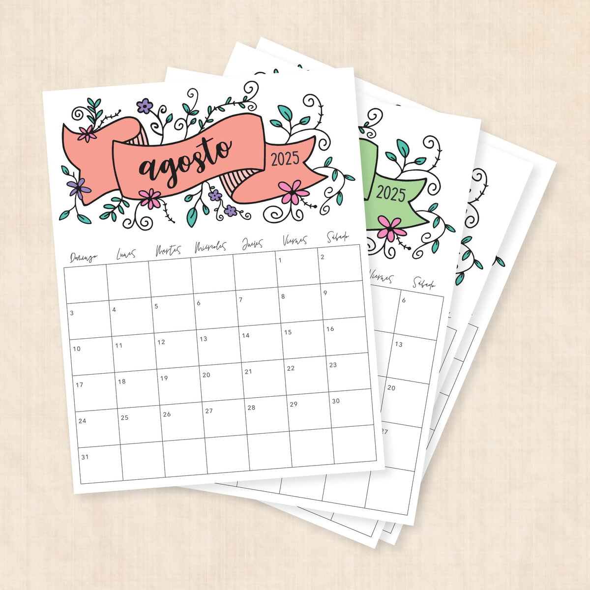 Calendario 2025 para imprimir