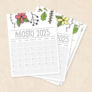 Calendario 2025 para imprimir