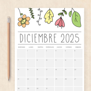 Calendario 2025 para imprimir