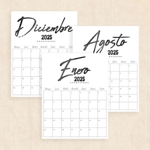 Calendario 2025 para imprimir