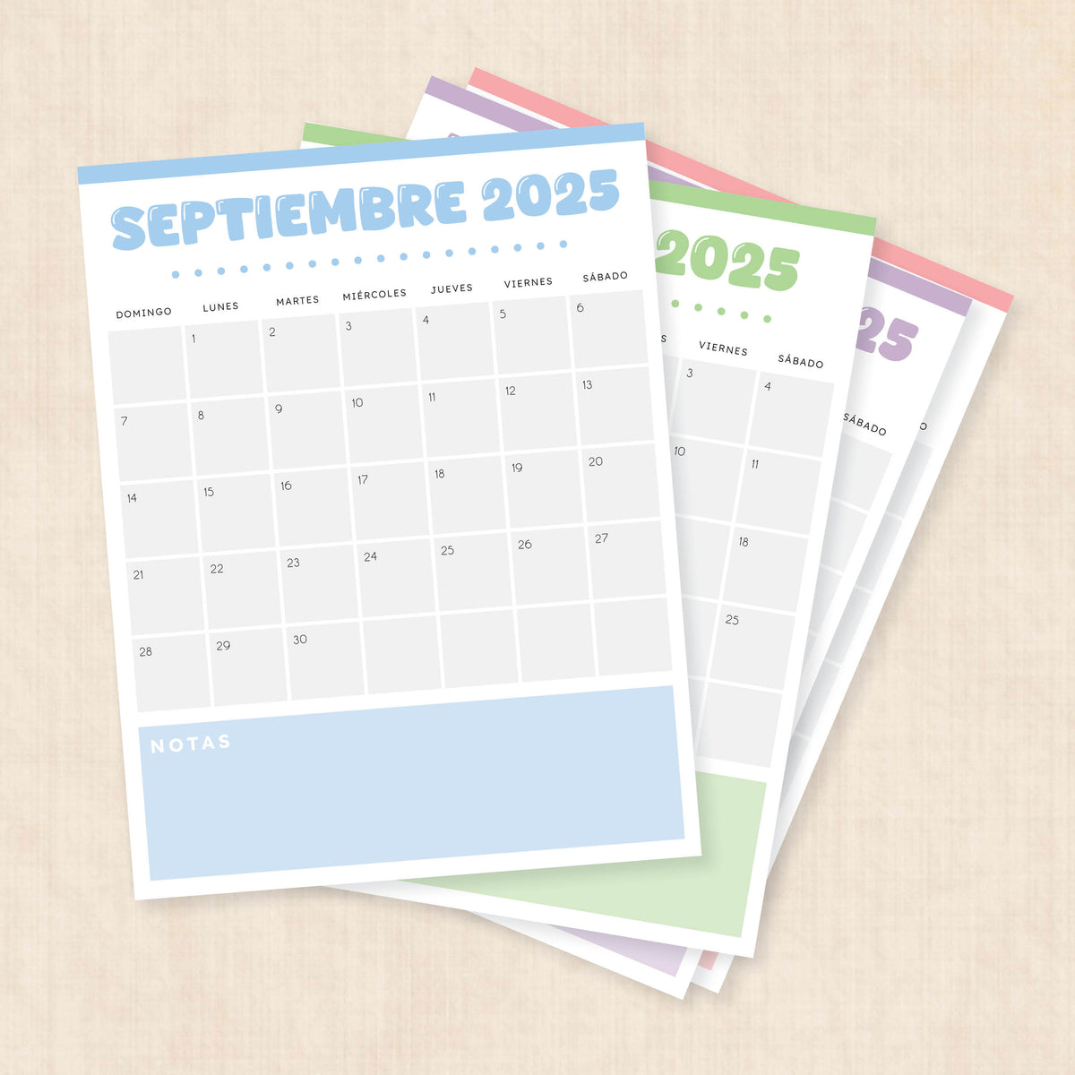 Calendario 2025 para imprimir