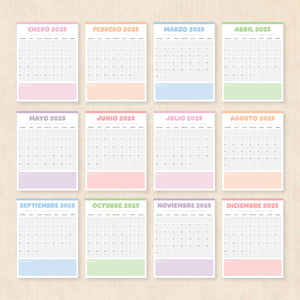 Calendario 2025 para imprimir