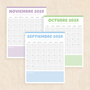 Calendario 2025 para imprimir