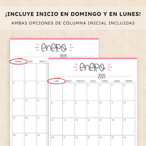 Calendario 2025