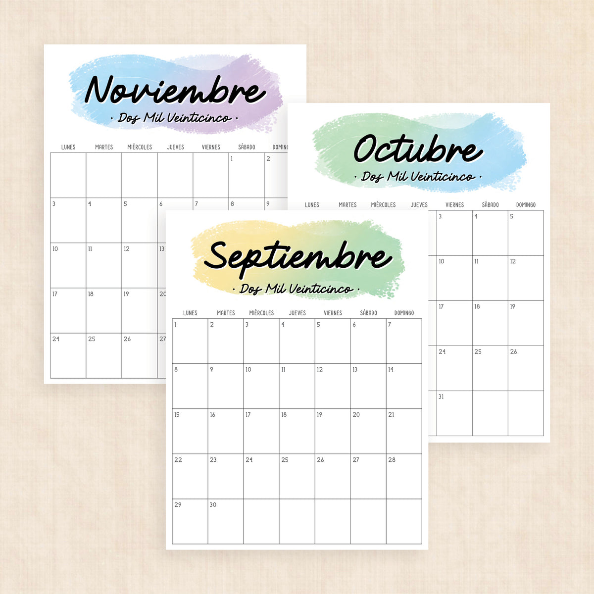 calendario 2025 para imprimir