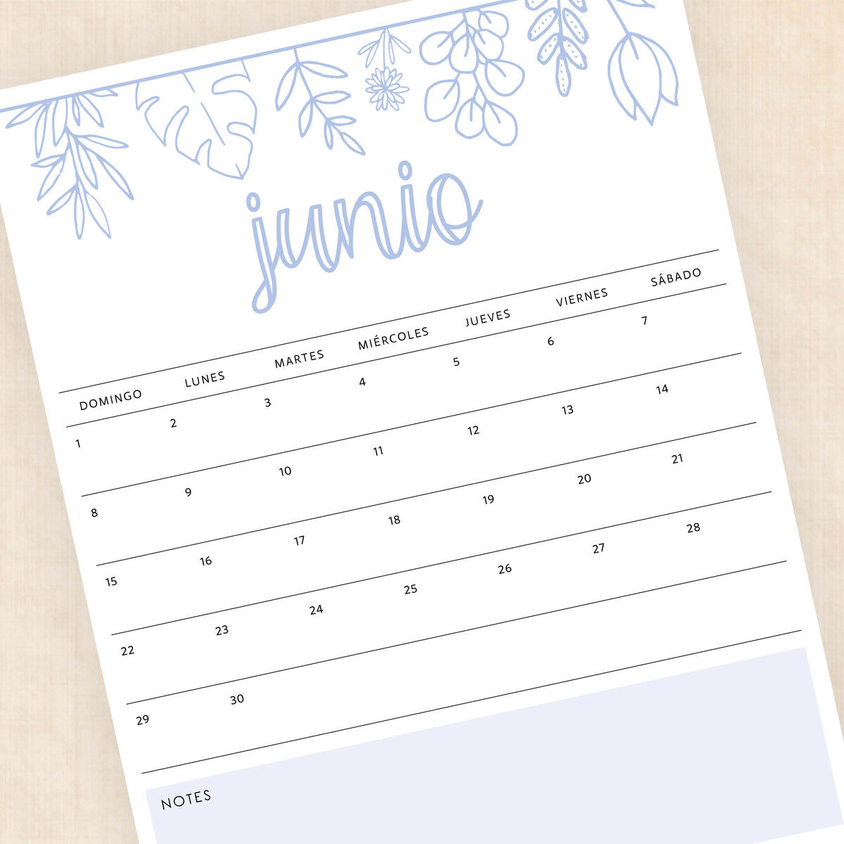 Calendario 2025 para imprimir