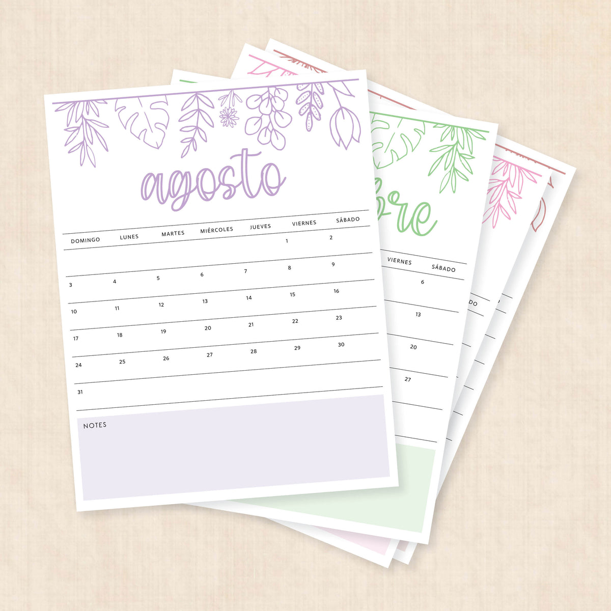 Calendario 2025 para imprimir