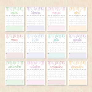 Calendario 2025 para imprimir