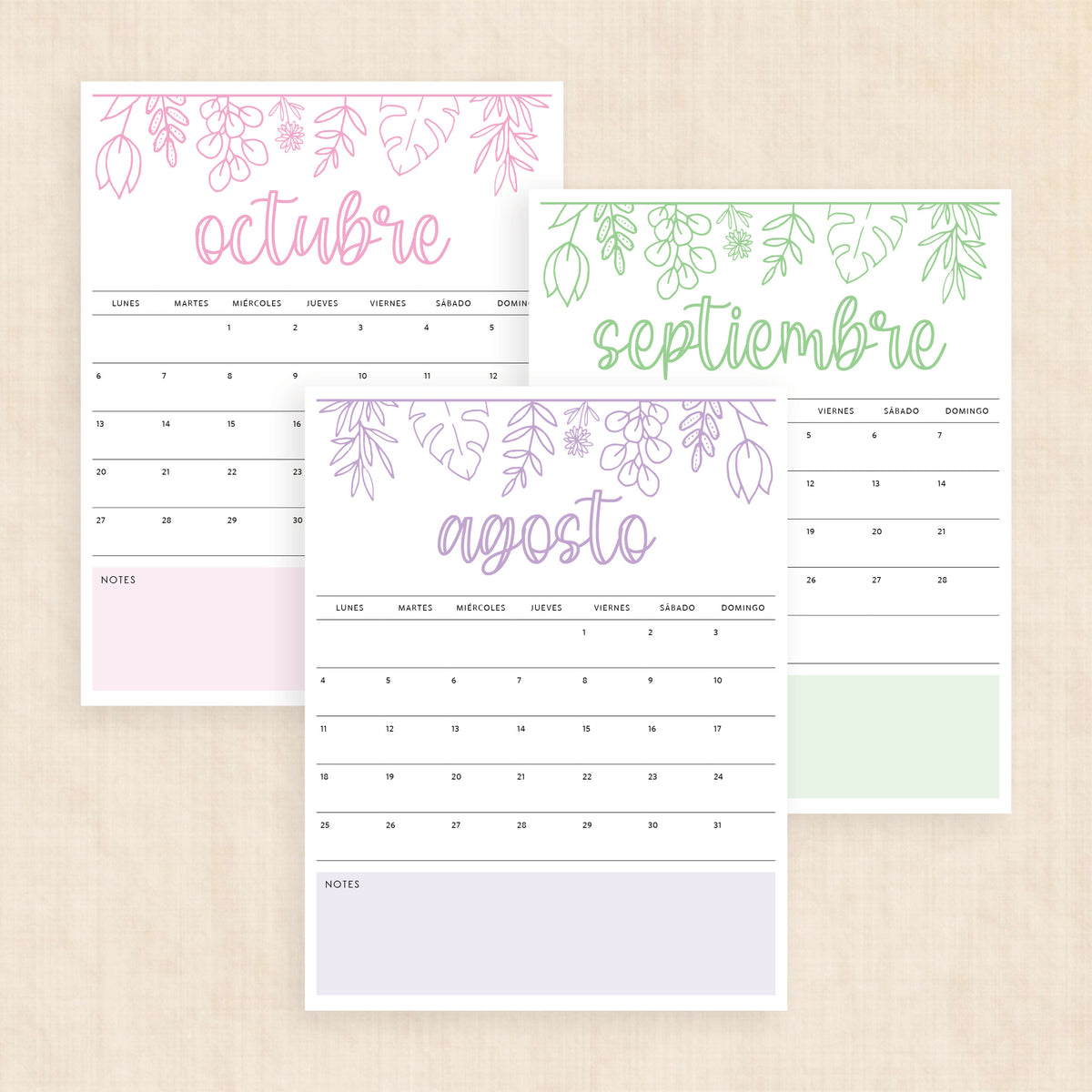 Calendario 2025 para imprimir