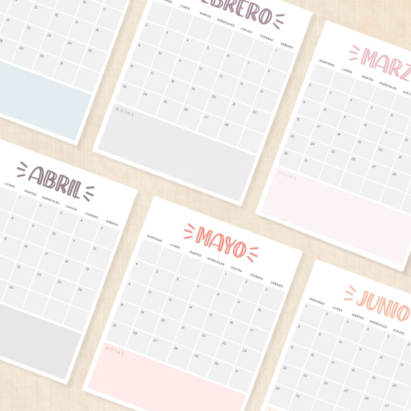 Calendario 2025 para imprimir