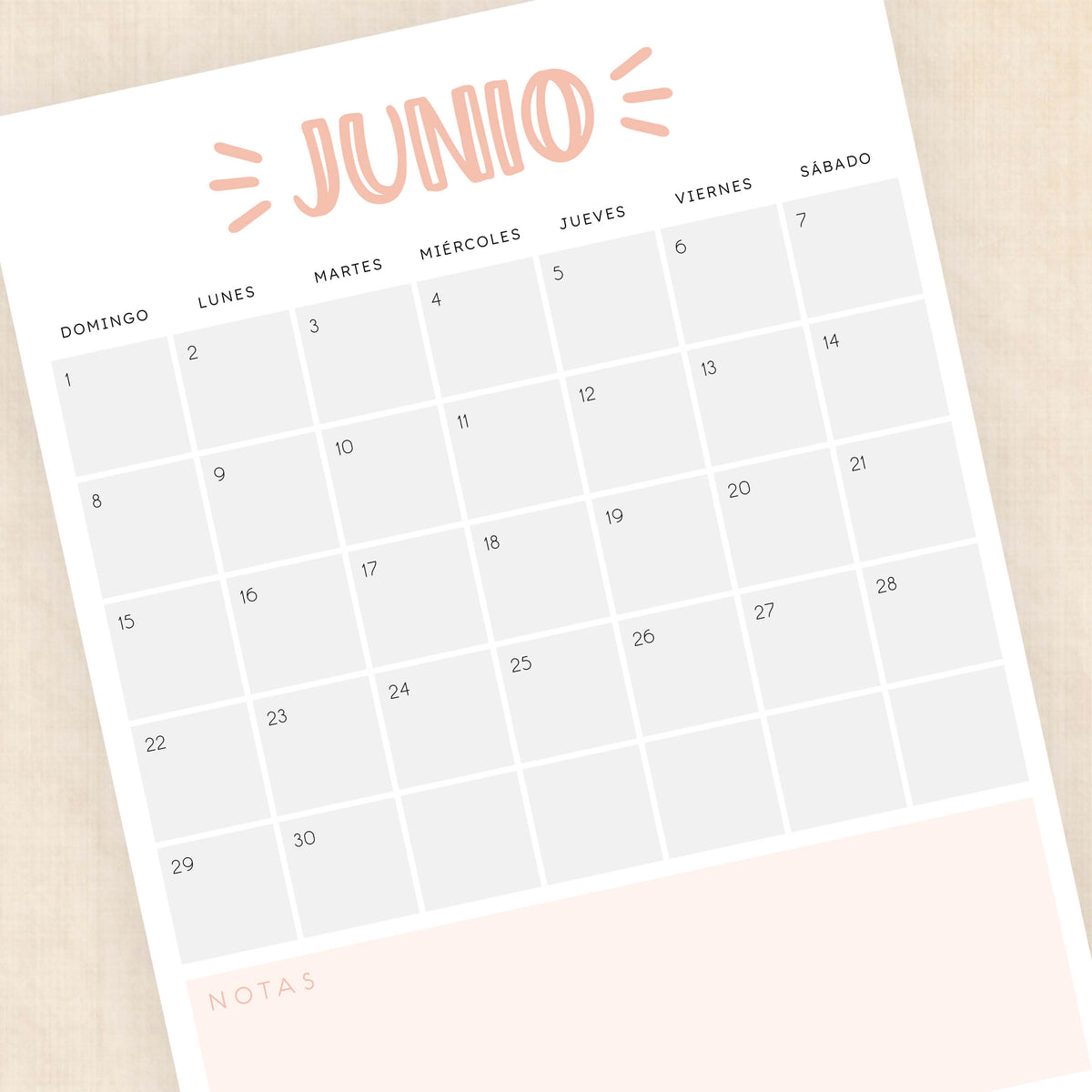 Calendario 2025 para imprimir