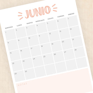 Calendario 2025 para imprimir