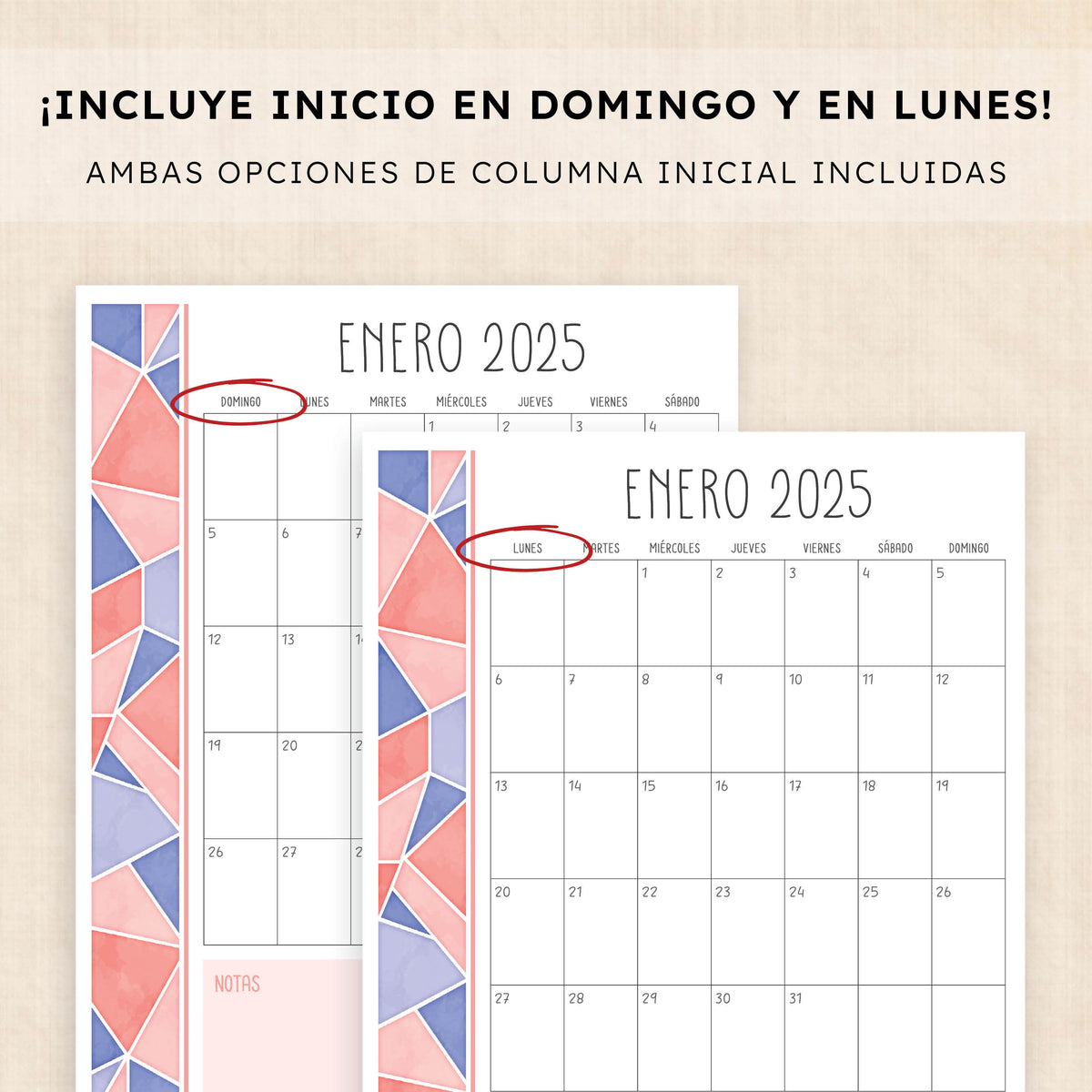 calendario 2025 para imprimir
