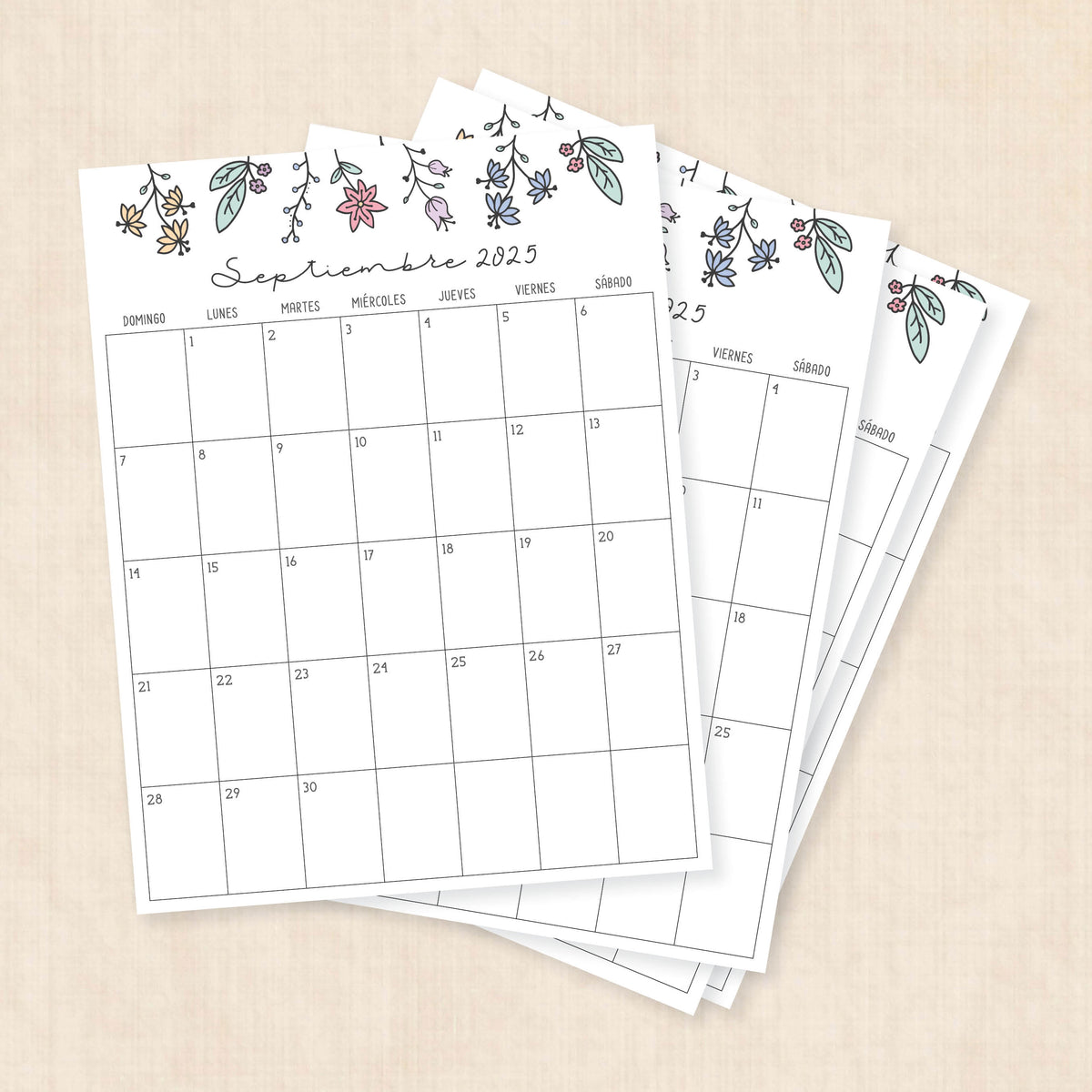 Calendario 2025 para imprimir