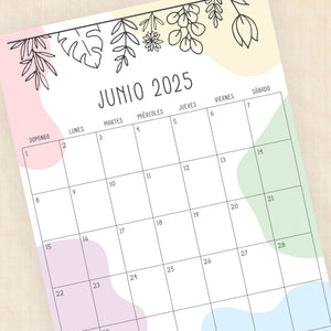 Calendario 2025 para imprimir