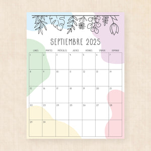 Calendario 2025 para imprimir