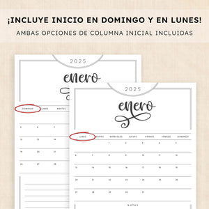 Calendario 2025