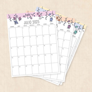 Calendario 2025 para imprimir