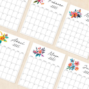 Calendario 2025 para imprimir