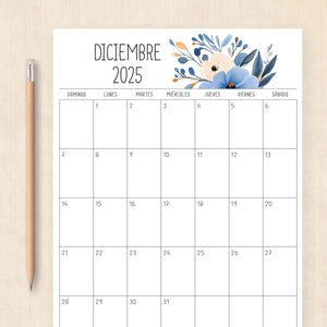 Calendario 2025 para imprimir