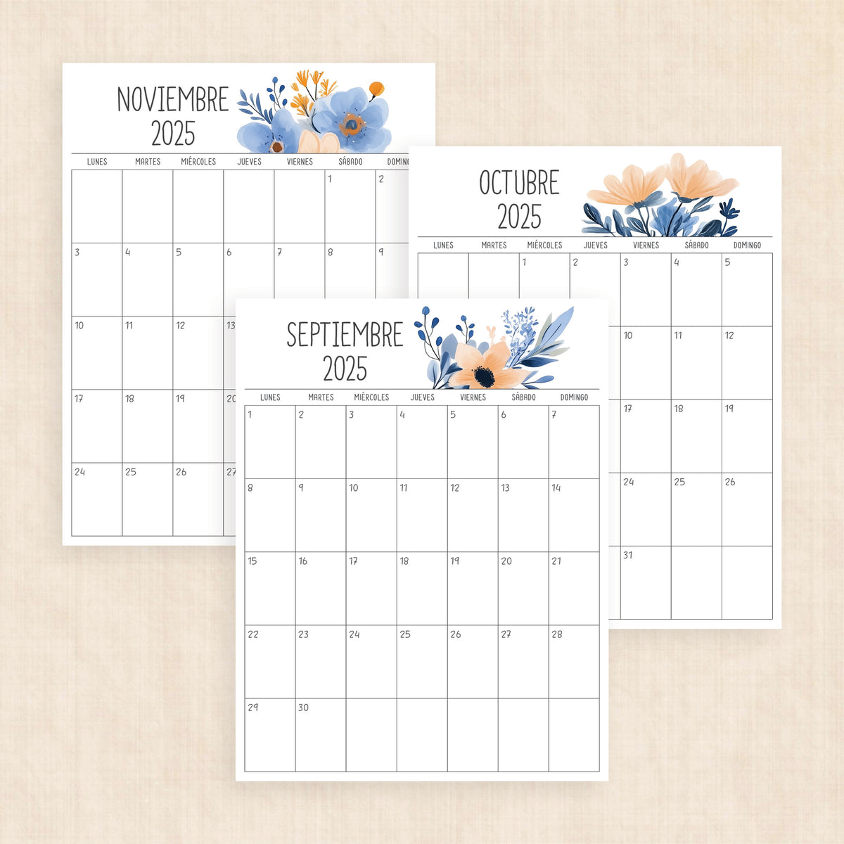 Calendario 2025 para imprimir