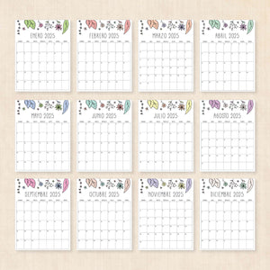 Calendario 2025 para imprimir