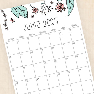 Calendario 2025 para imprimir