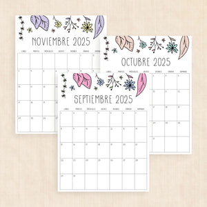 Calendario 2025 para imprimir