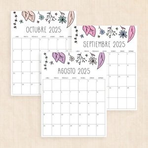 Calendario 2025 para imprimir