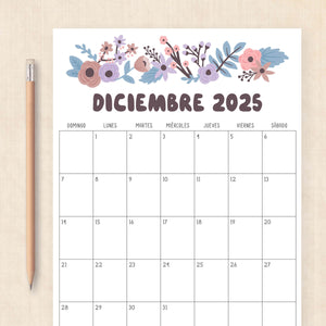 Calendario 2025 para imprimir