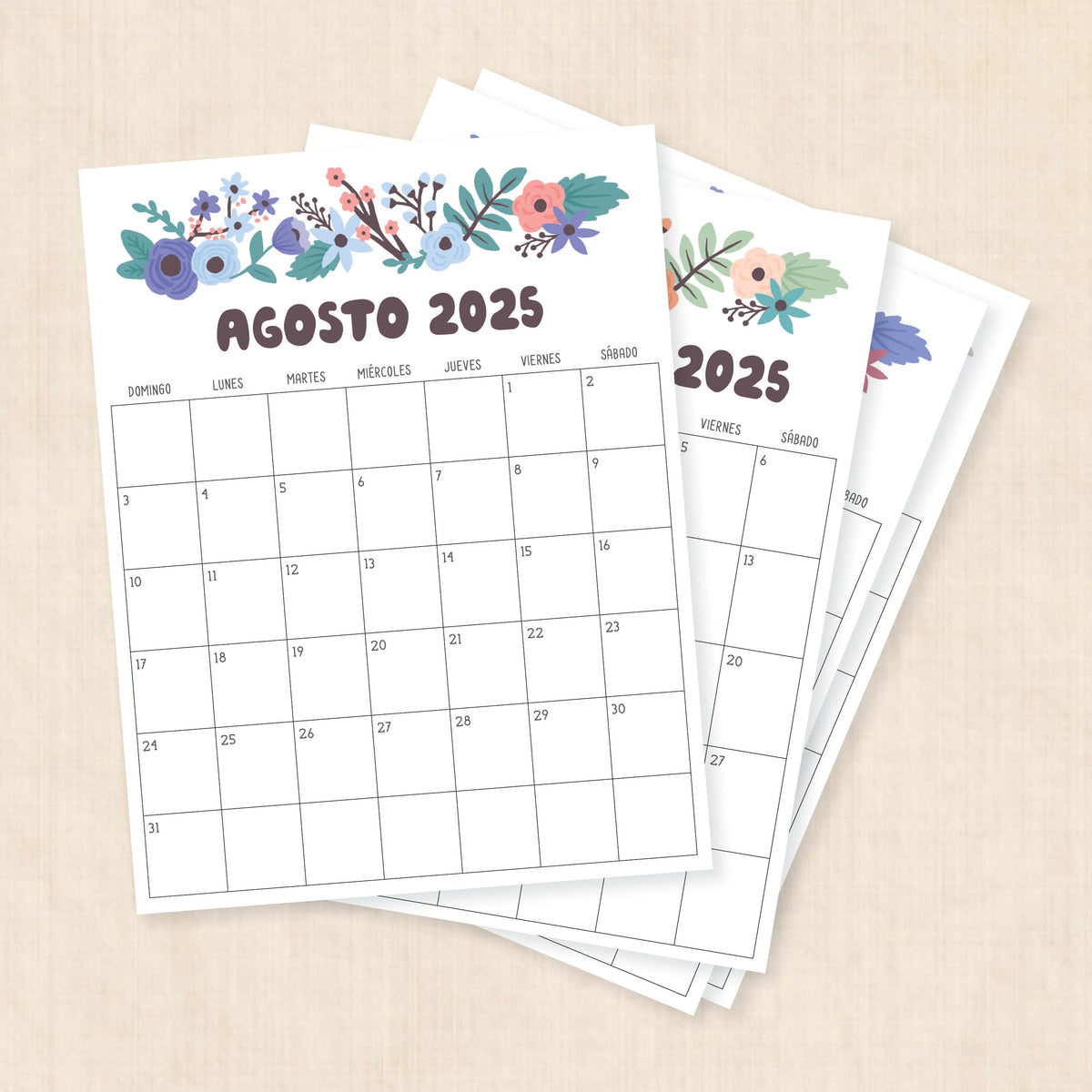 Calendario 2025 para imprimir