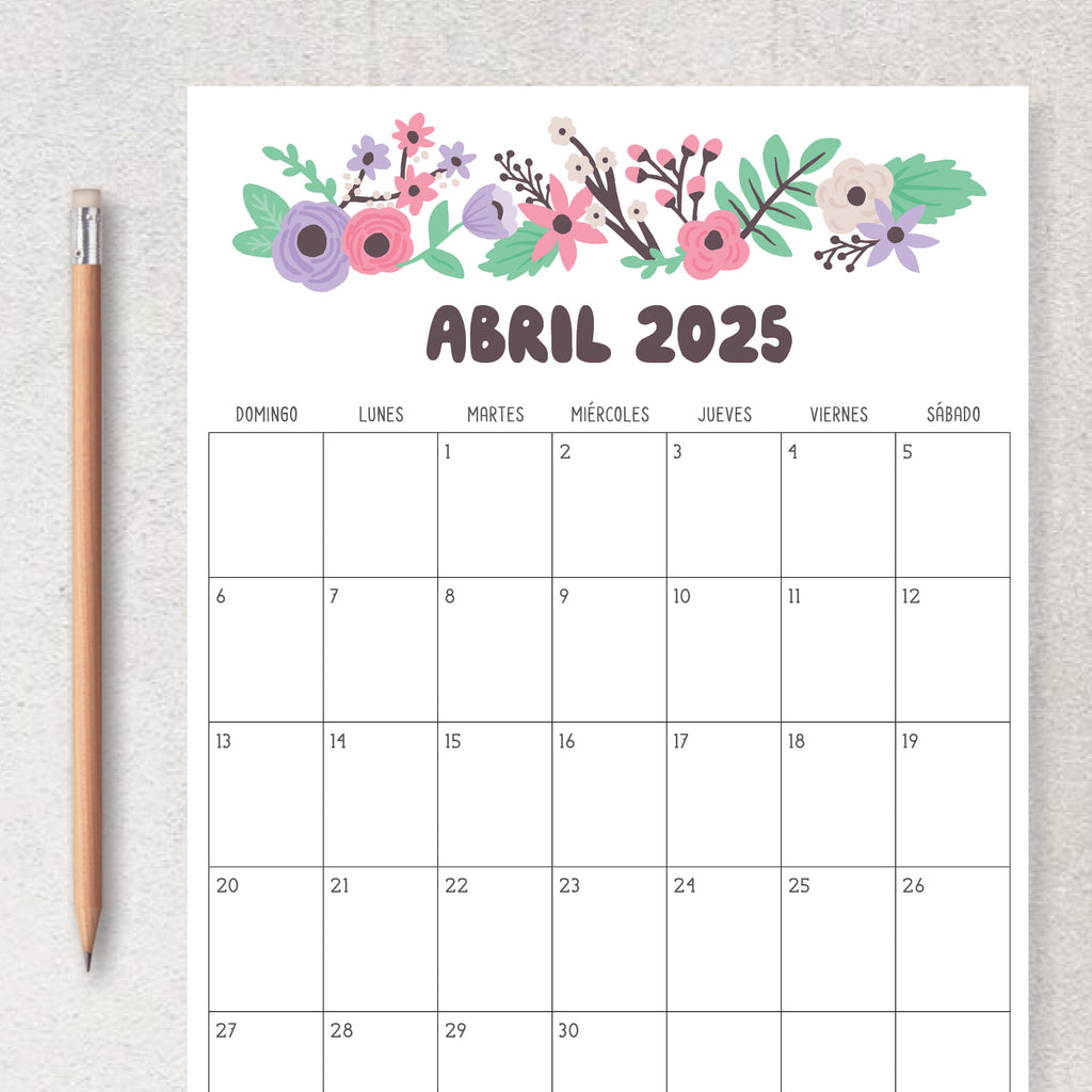 Calendario 2025 para imprimir