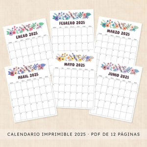 Calendario 2025 para imprimir