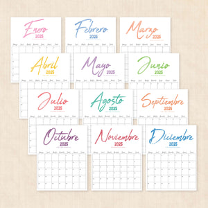 Calendario 2025 para imprimir