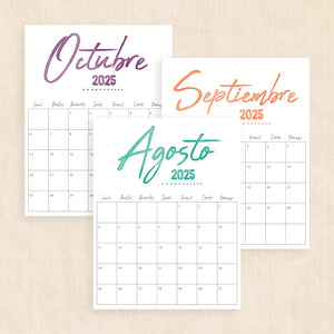 Calendario 2025 para imprimir