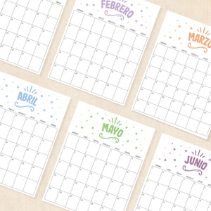 Calendario 2025 para imprimir