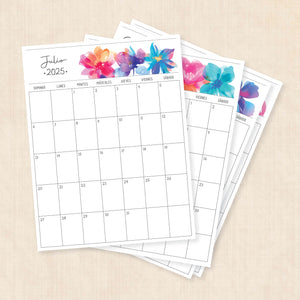 Calendario 2025 para imprimir